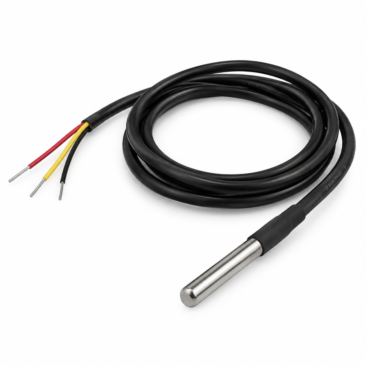 DS18B20 Water Proof Temperature Probe – Black